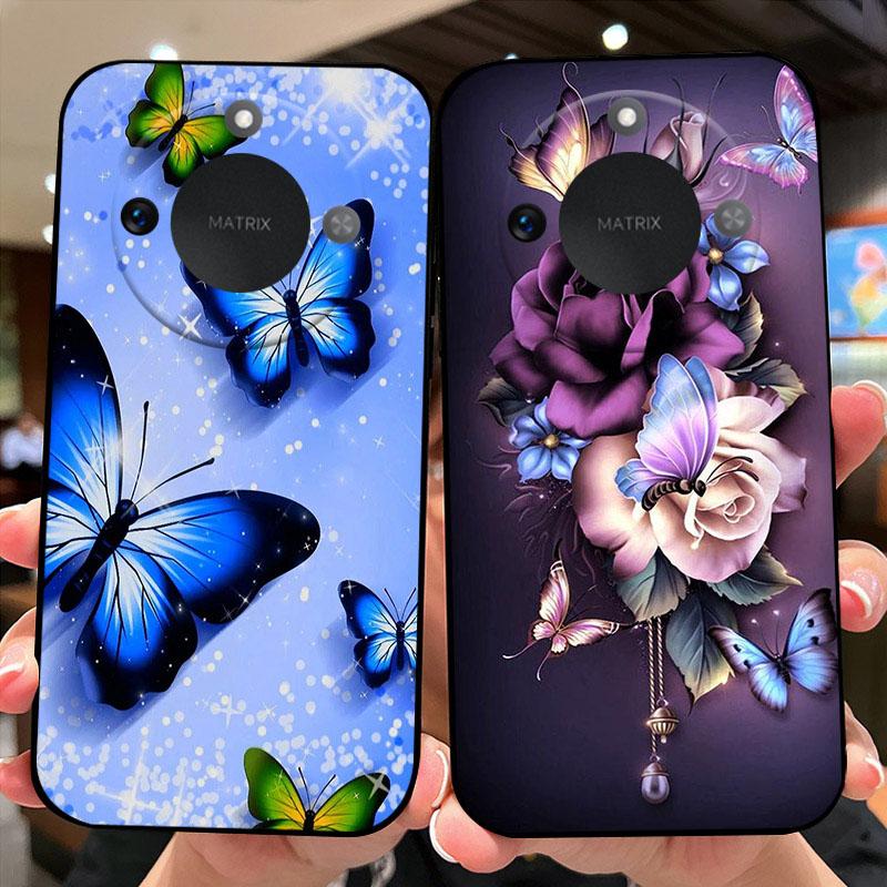 Чехол для Honor X9c Smart 5G Мягкий Силикон ТПУ Чехол для Телефона Для Huawei Honor X60 Защитный Fundas Бампер Мультяшный Цветной Раскрашенный