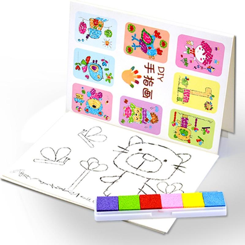 Детские каракули палец живопись нетоксичный акварельный набор для рукоделия детские игровые инструменты аксессуары