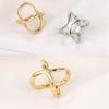 Clothing Accessories Metal Brooches For Clip X Shape Shawls Women Hollow Bow Scarves Buckle Cross Scarf