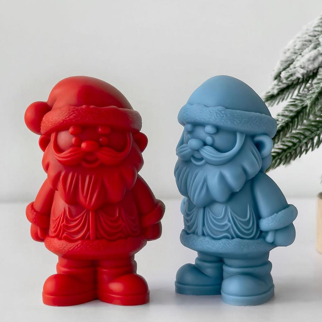 Santa Clause Candle Silicone Mold Multipurpose Silicone Mould for Making Candle Soap Holiday Decoration Epoxy Resin