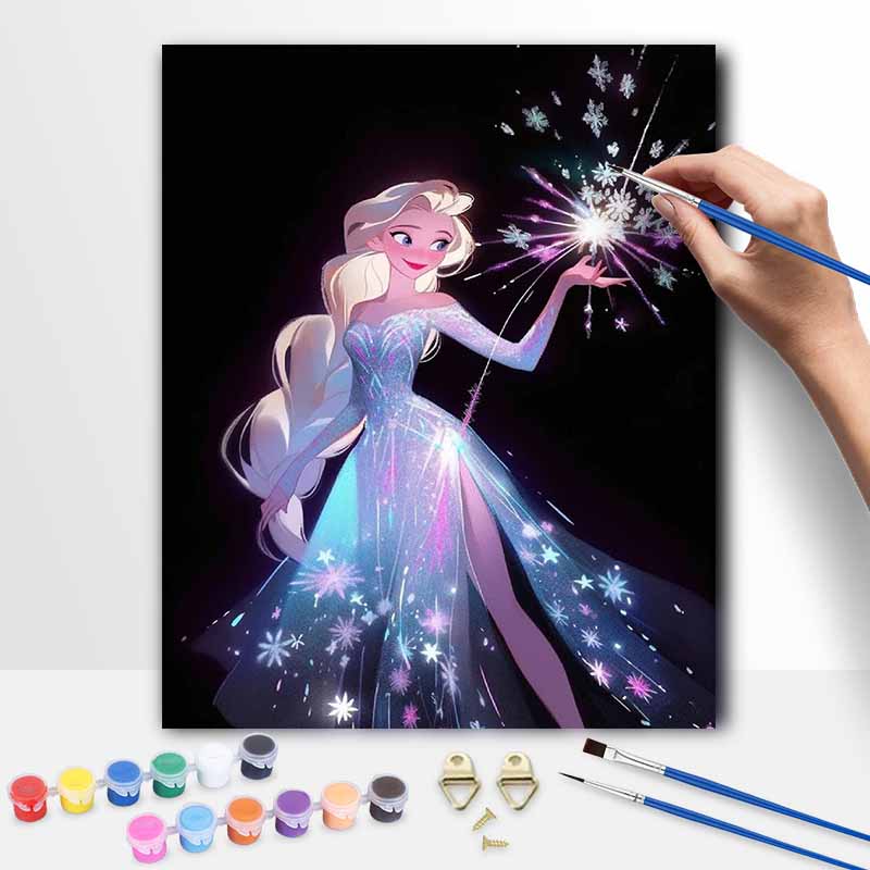 Disney Набор для рисования «Снежинки Эльзы» Холст Сделай сам Домашний декор Подарок