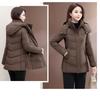 Women Short Hooded Thick Padded Coat Winter Casual Wear