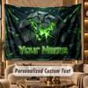 City Cyberpunk (144) Theme Personalized Tapestry Custom Name Text Wall Hanging Tapestry Home Background Decoration