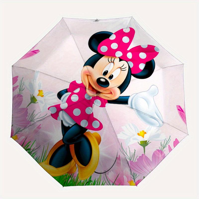1pc Happy Minnie Mouse Automatic Opening and Closing Folding - A Good Choice for Gifts, Fashionable and Convenient Umbrella With Cute Cartoo