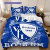 VfL Bochum 1848 Узор Комплект постельного белья Одеяло Покрывало Наволочка Домашний Декор Подарок на День Рождения (1 пододеяльник + 2 наволочки, без наполнителя)