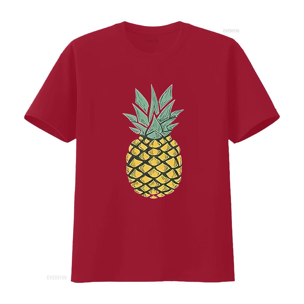Womens Pineapple T Shirt Cute s Summer Vacation Cotton Aloha Black vintage Washed fashion Versatile Stretched Stylish homme