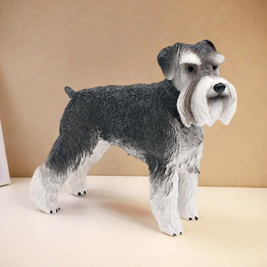 Имитация модели собаки ПВХ мопс шнауцер пудель лабрадор кокер-спаниель фигурка статуэтка скульптура украшение орнамент обучающая игрушка животное