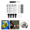 60 Pcs Football Helmet Repair Kits Hockey Helmet Replacement Parts Helmet Repair Hardware for Hockey Baseball Durable