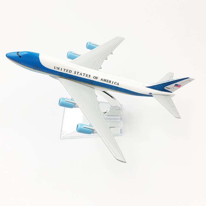 Соединенные Штаты Америки Air Force One Модель самолета Boeing 747 Самолет 16 см Металлический сплав Литье под давлением 1:400 Игрушечных Моделей Самолетов