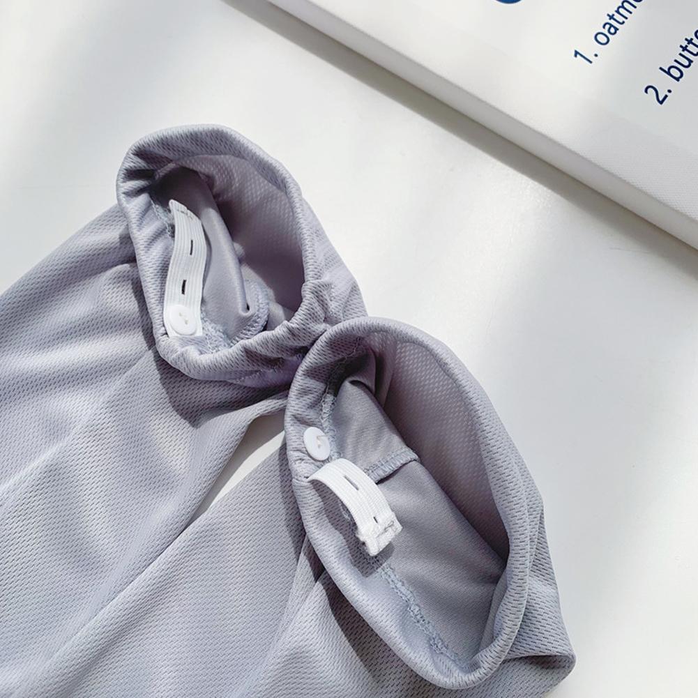 Сплошной цвет, большие перчатки из ледяного шелка, женские солнцезащитные рукава для вождения, свободные дышащие защитные очки для рук, УФ уличные рукава-подковы