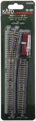 KATO N Gauge Электрическая точка Нет. 4 правых 20-221 Железнодорожные модели