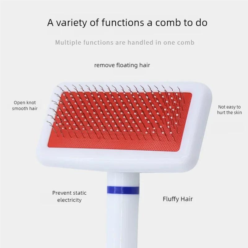 Professional Pet Grooming Needle Brush Deshedding Tool For Cats Dogs Effective Loose Fur Removal Comb Anti Static Hair Clean