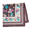 JILL STUART Silk Print Petite Scarf 60108011, Women's Floral Print, Wine, 60108011C, Approx. 58cm W x 58cm H