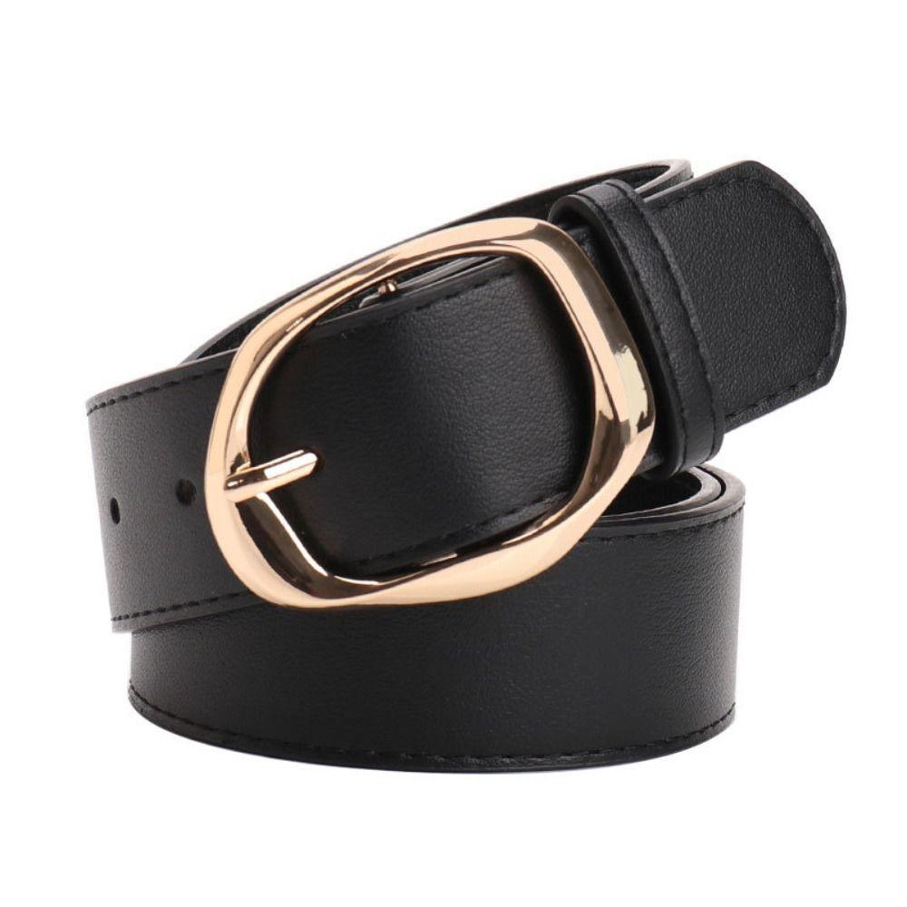 Oval Pin Buckle Waist Belt Faux Leather Leather Waistband Vintage Waist Strap Casual Daily Wear