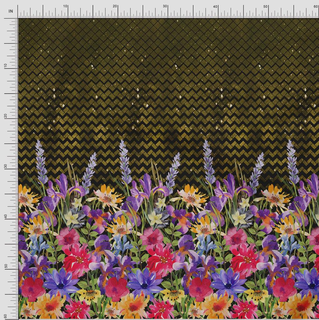 oneOone Ткань Хлопок Гибкий Шеврон|Листья и Цветочные Панели Ткань С Принтом По Ярдам 40 Дюймов