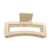Rectangle Non-slip Hair Claw Crossing Teeth Spring Design Solid Color Frosted Large Shark Hair Clamp Hair Accessories