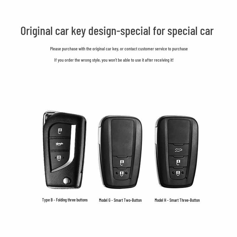 Чехол для ключа для Toyota: Подходит для Corolla, Camry, Levin, Avalon, Highlander, RAV4 и CHR - Женская сумка-ракушка с пряжкой