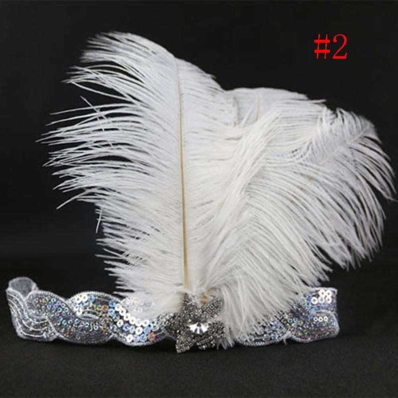 Sequin Feather Flapper Headband 1920s Great Headdress Headpiece Vintage