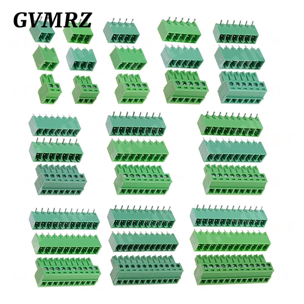 5Set/ 15EDG 3.81mm PCB Seal Screw Terminal Block 2~12 Pin KF15EDG 3.81 Male Plug + Female Socket Pin Header Wire Connector