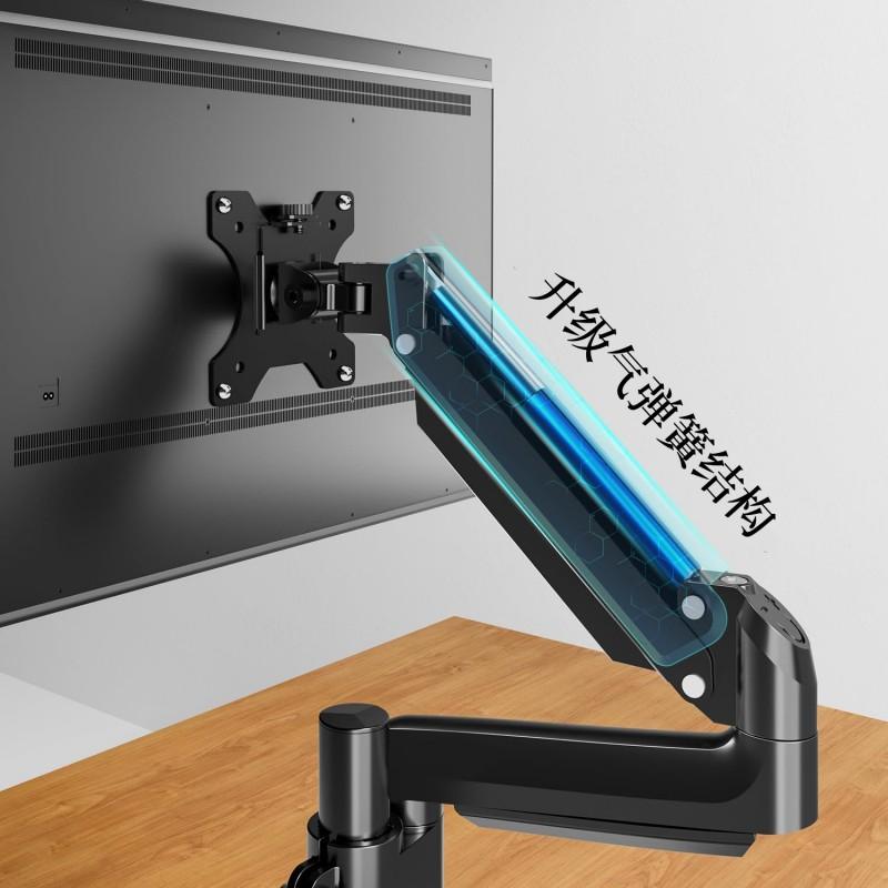 Aluminum Gas Monitor Arm Stand With Hover Lock Adjustable Height Wall Mountable Single Dual Options