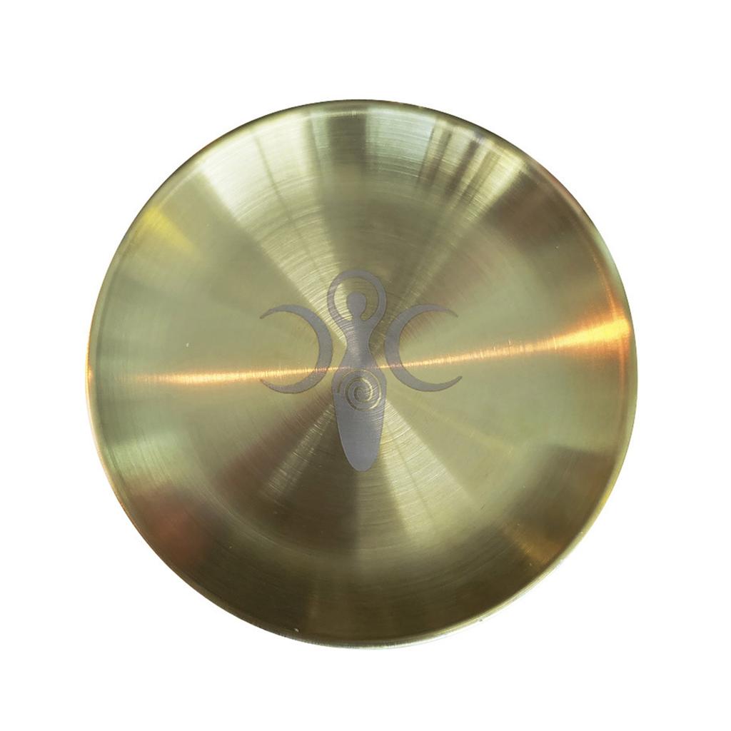 Пентаграмма Астрология Подсвечник Настольный Алтарь Тарелка Плитка Гадание Круглая Металлическая Тарелка Для Хранения Подсвечник Ритуальный Поднос