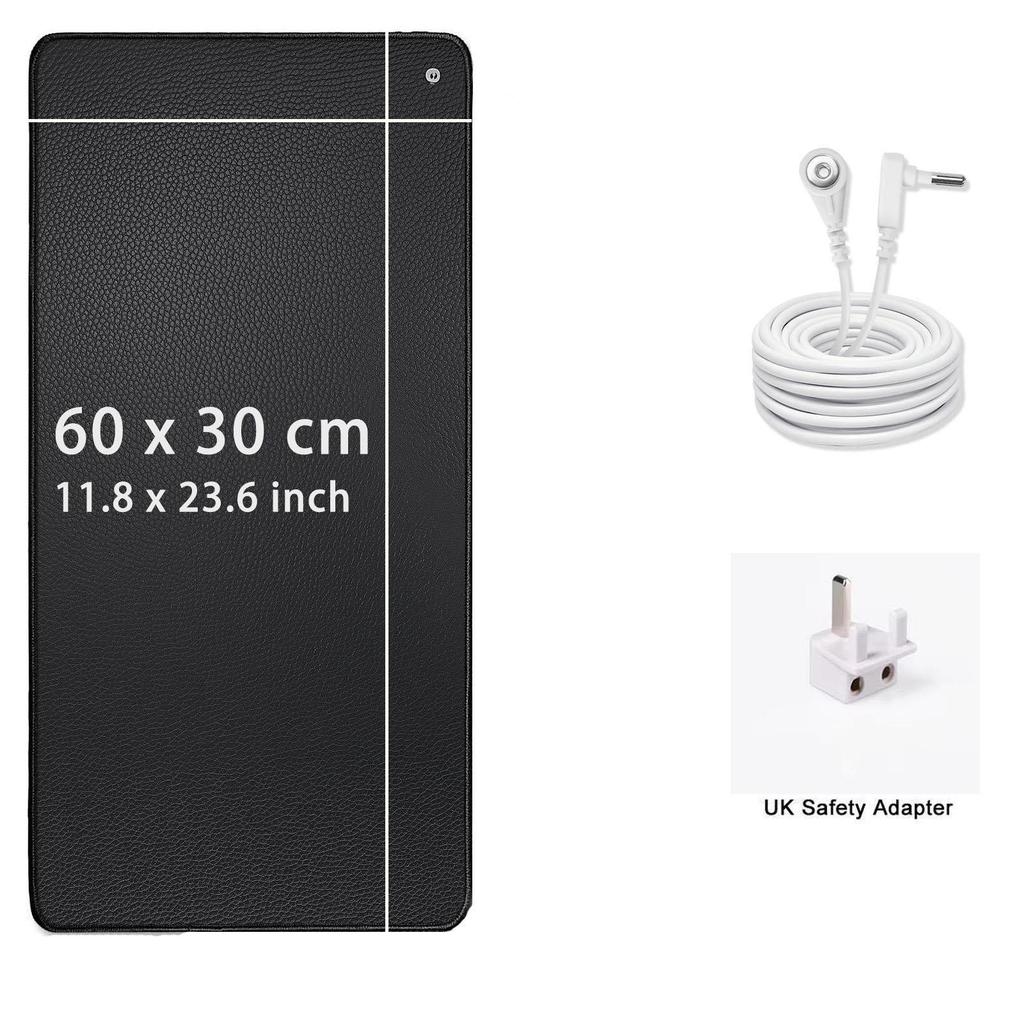 Многофункциональный черный заземляющий коврик с нескользящей подошвой для облегчения боли, улучшения сна и повышения уровня энергии