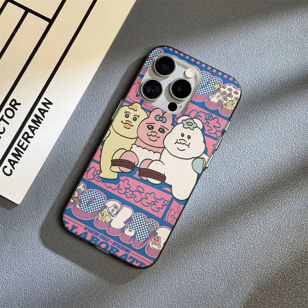 Cute Opanchu U-Usagi Cute For IPhone 17 16 15 11 12 13 14 Pro Max Plus Pro Corrugated Translucent Back Phone Cover