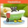 Cat Black Taking A Bath In The Bathtub Resin Ornament For Home Gifts Styling