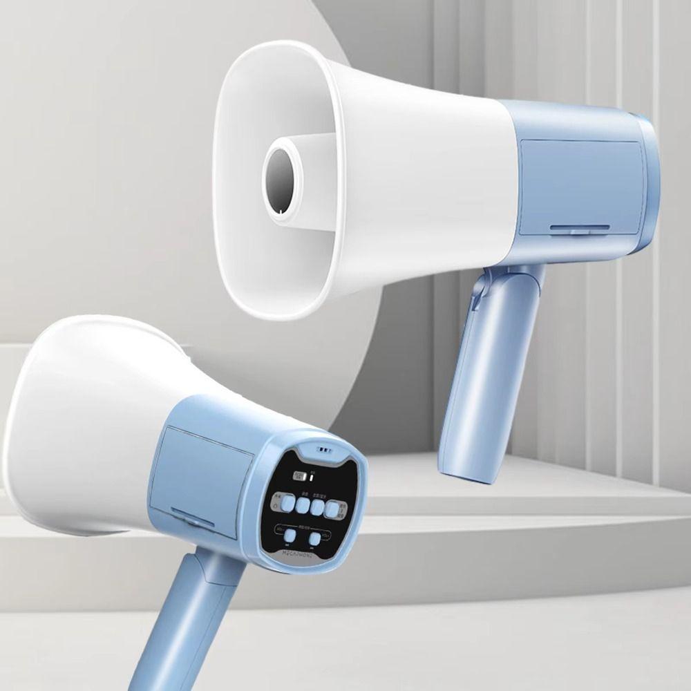 Adjustable Volume Portable Megaphone Foldable Handle Bullhorn Speaker  Fans