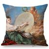 French Royal Painting Francois Boucher Ancient Greek Myth Venus Cupid Angels Floral Retro Decor Throw Pillow Case Cushion Cover