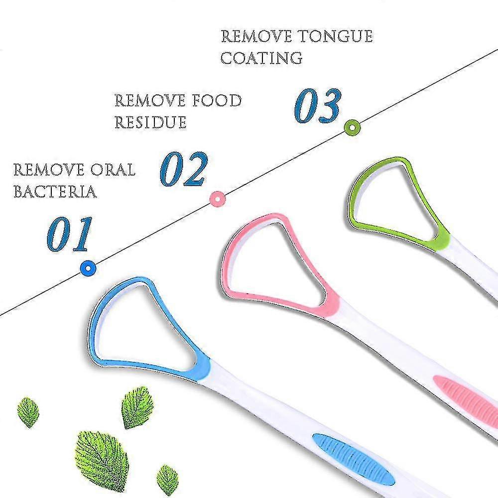 3-piece Tongue Scraper Cleaner, Oral Scraper, Advanced Cleaner Set, Bad Breath Treatment Tool, Effective Kit