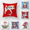 Hot Selling Trendy Santa Claus Christmas Pillow Set Sofa Gift Home Decoration Pillow Case Christmas Gift Pillow Case