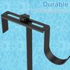 2Pcs Metal Pool Pole Hanger Double Hook Fence Hooks No Drill Pool Pole Fixing Hooks  Swimming Pool