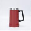 Large Capacity 24oz Brazilian Beer Mug, Insulated Stainless Steel with Double Layer Vacuum Handle