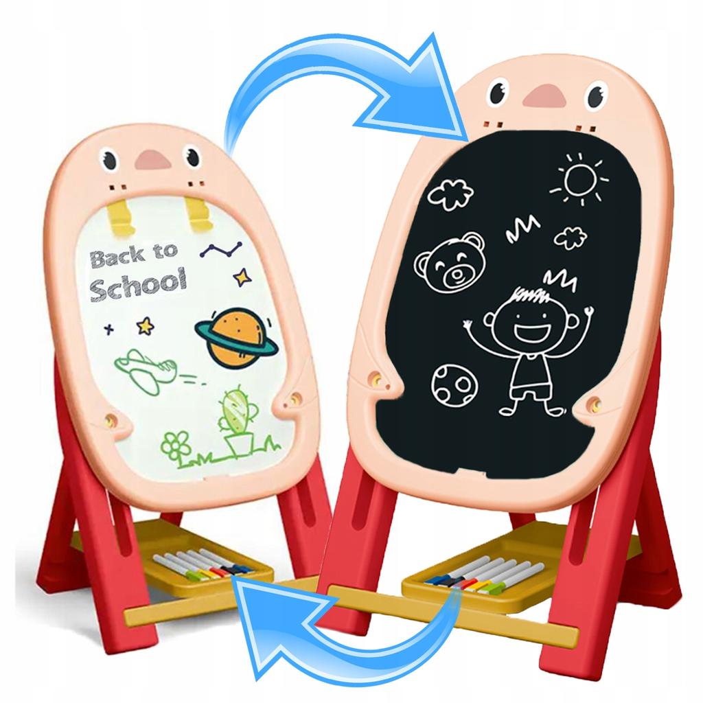 Double-Sided Magnetic Chalk Board Educational For Children Standing