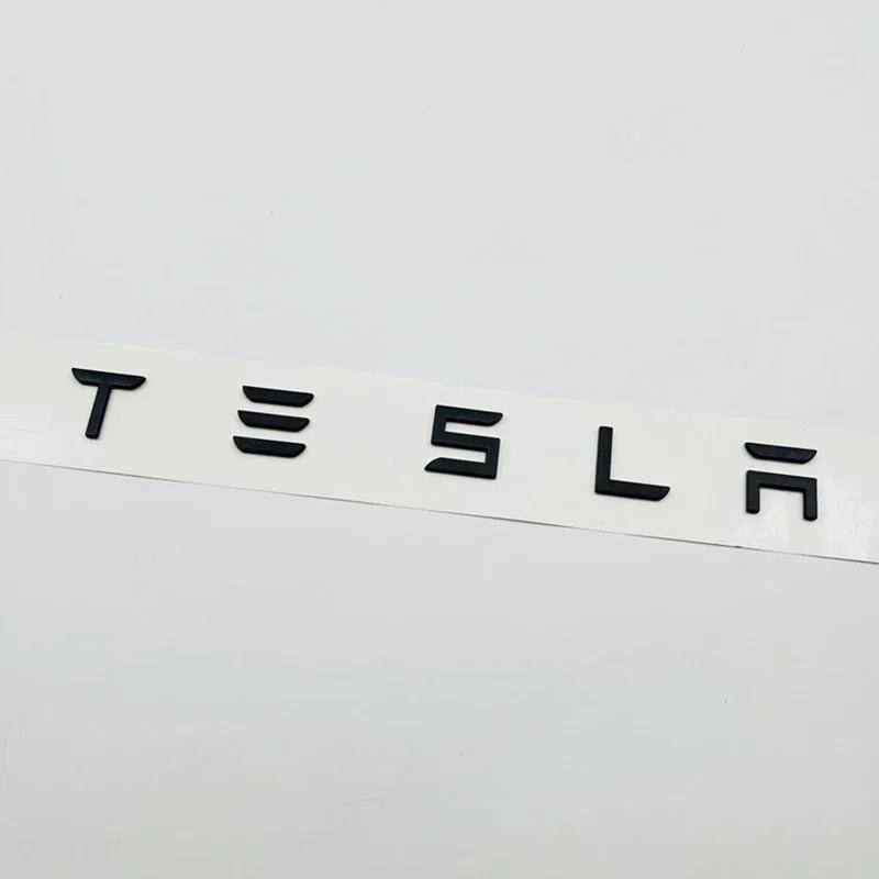 Автомобильная наклейка Tesla 3D ABS Буквы Логотип Tesla Углеродный Хром Черный Красный Значок Наклейки На Задний Багажник Автомобиля Для Tesla Model 3 Y X S Задний D