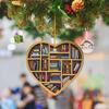 Book Lovers Heart Librarian Ornament Gift For Her Librarian Book Ornament Lover Bookworm Acrylic Ornament  2pcs