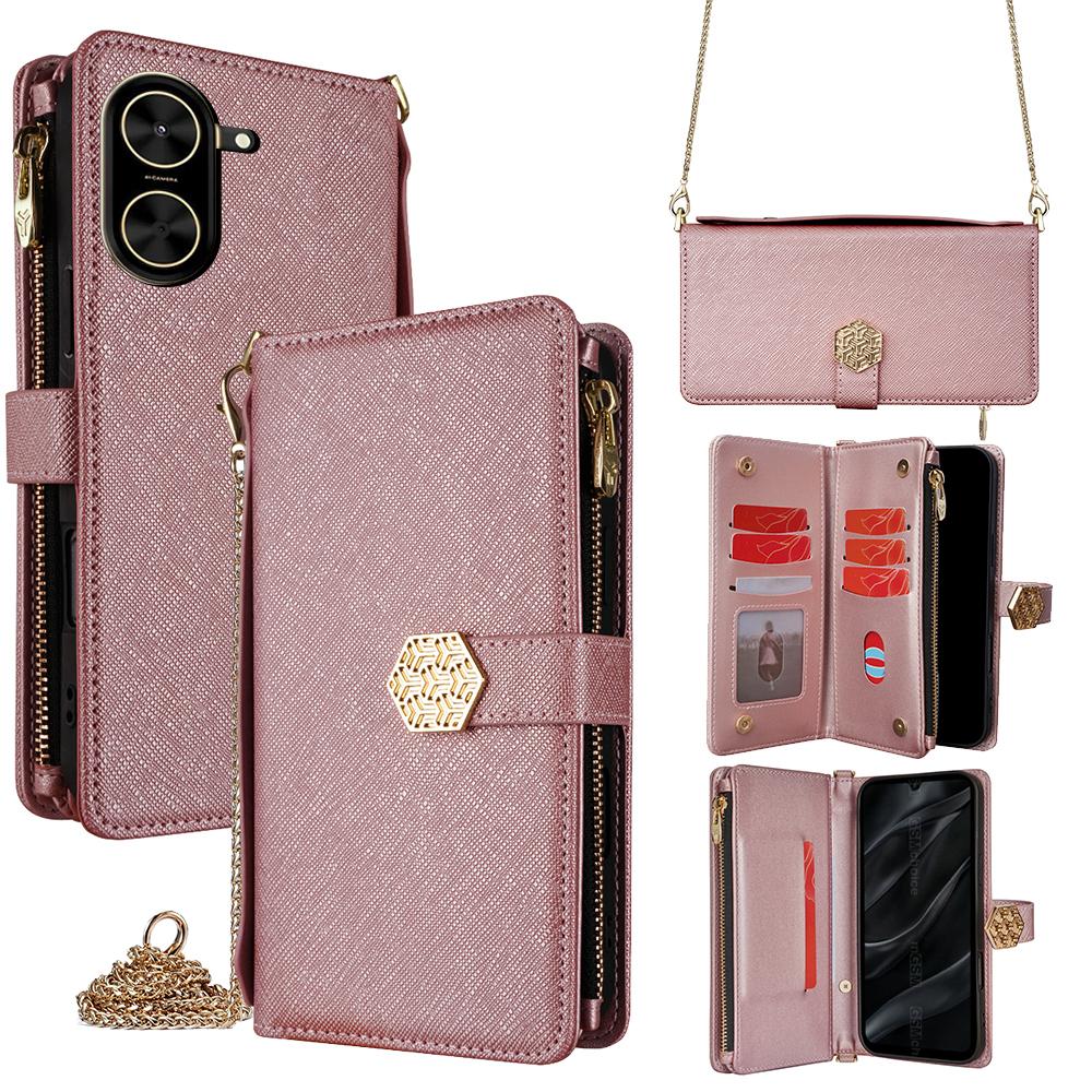 For Xiaomi Redmi A5 4G (171.7mm) Case Cross Texture PU Leather+TPU Wallet Phone Cover with Strap