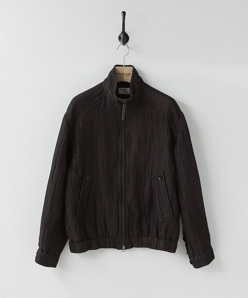 Roughside Linen Track Jacket Dark Umber