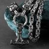 Domineering Men's Thor Hammer Set Pendant Necklace Stainless Steel Nordic Popular Jewelry Wholesale Free Shipping
