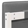 Upholstered Headboard in White and Light Grey 120 cm