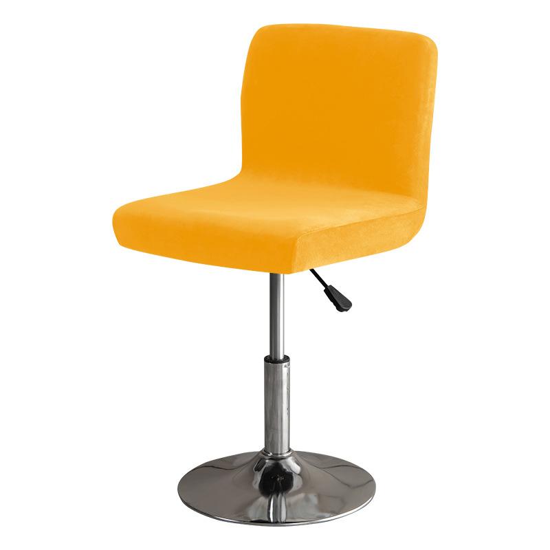 Толстый бархатный чехол на стул для барного стула, однотонные плюшевые вращающиеся чехлы на стулья, эластичные чехлы из спандекса с низкой спинкой, чехлы на обеденное сиденье