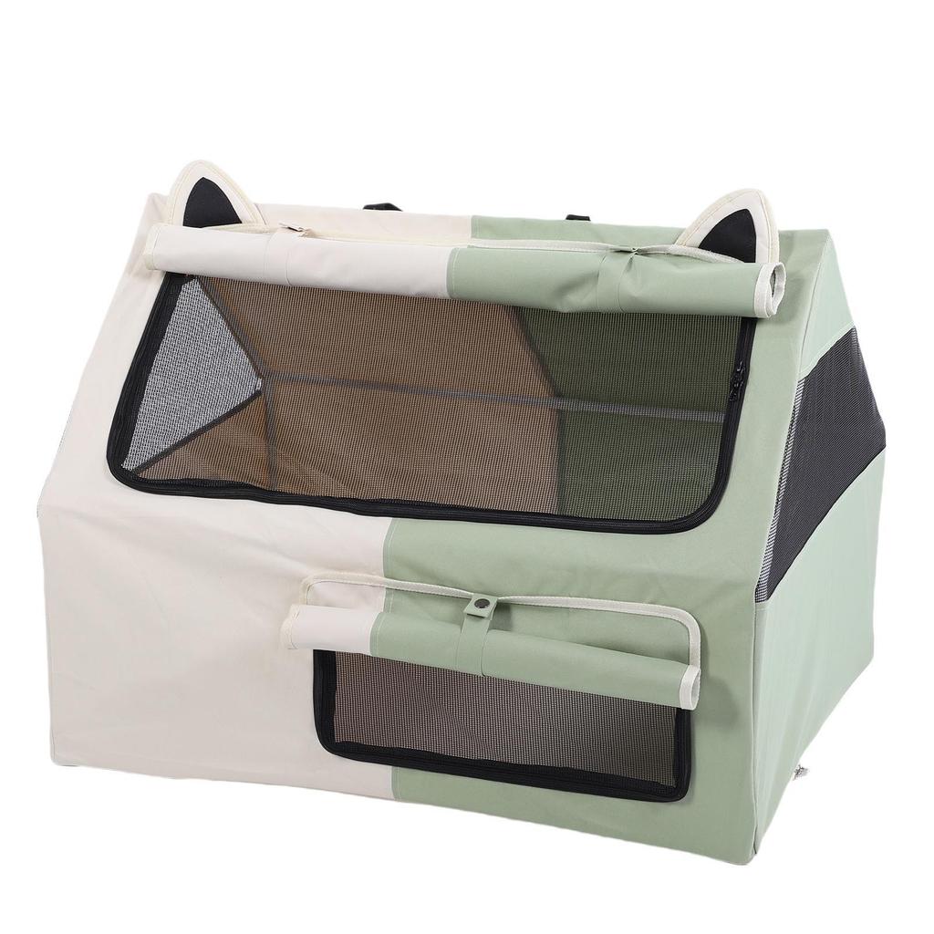 Палатка-клетка для кошек Удобная портативная закрытая палатка для питомцев из ткани Оксфорд для беременной кошки, зона для кормления