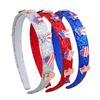 1 шт. Повязки на голову «Независимость США» для девочек, сплав, принт флага, повязка для волос, блестящие повязки на голову, головной убор, аксессуары для волос для девочек и детей