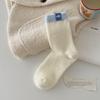 Plush Socks Female Cute Cartoon Puppy Hairball Cloth Label Medium Tube Socks Winter Plush Thickened Warm Sleep Socks
