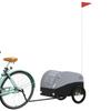 Vidaxl Przyczepka Rowerowa, Czarno-Szara, 30 Kg, Żelazo