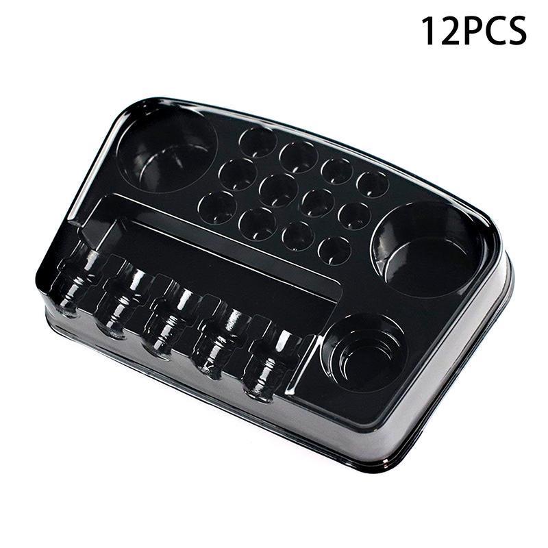 12 шт. одноразовый держатель для пигмента для татуировки, поднос для картриджей с чернилами для татуировки, органайзер для хранения игл, аксессуары для микроблейдинга и боди-арта