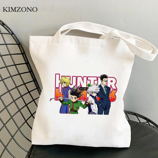 Сумка для покупок Hunter x Hunter, сумка из хлопкового джута, эко-холщовая сумка для переработки, сумка-шоппер, сетчатая веревка, bolsas, подлежащие повторному использованию, sacolas