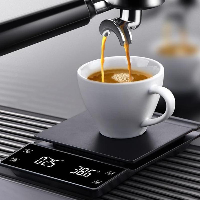 3kg/0.1g Digital Coffee Scale with Timer LED Screen Espresso Scale High Precision Measures Kitchen Scale Kitchen Tools