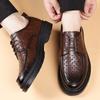 Men's shoes 2025 new dress hollow leather shoes men's summer breathable British style casual shoes trend
